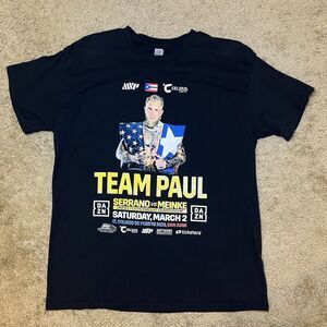 Jake Paul Team Paul T-Shirt – Serrano vs Meinke 2024 DAZN Boxing Event Size L